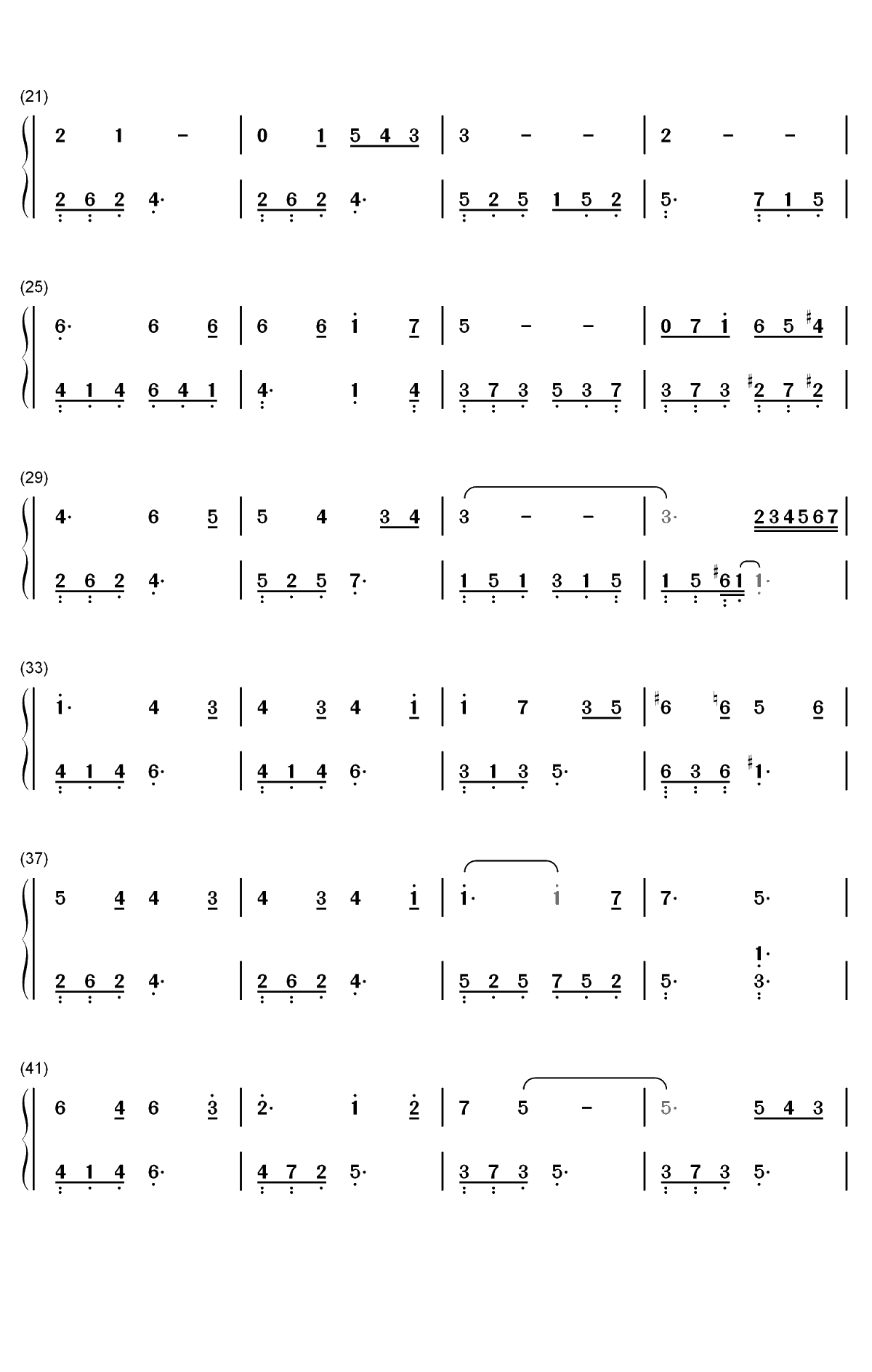 颠倒-我的莫格利男孩插曲双手简谱预览2