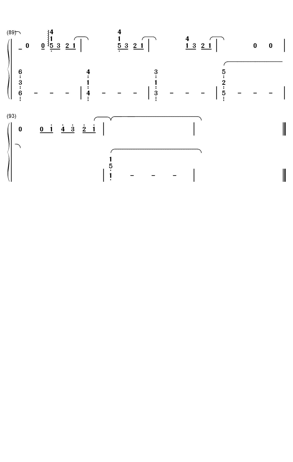 グランドエスケープ-天气之子OST双手简谱预览5