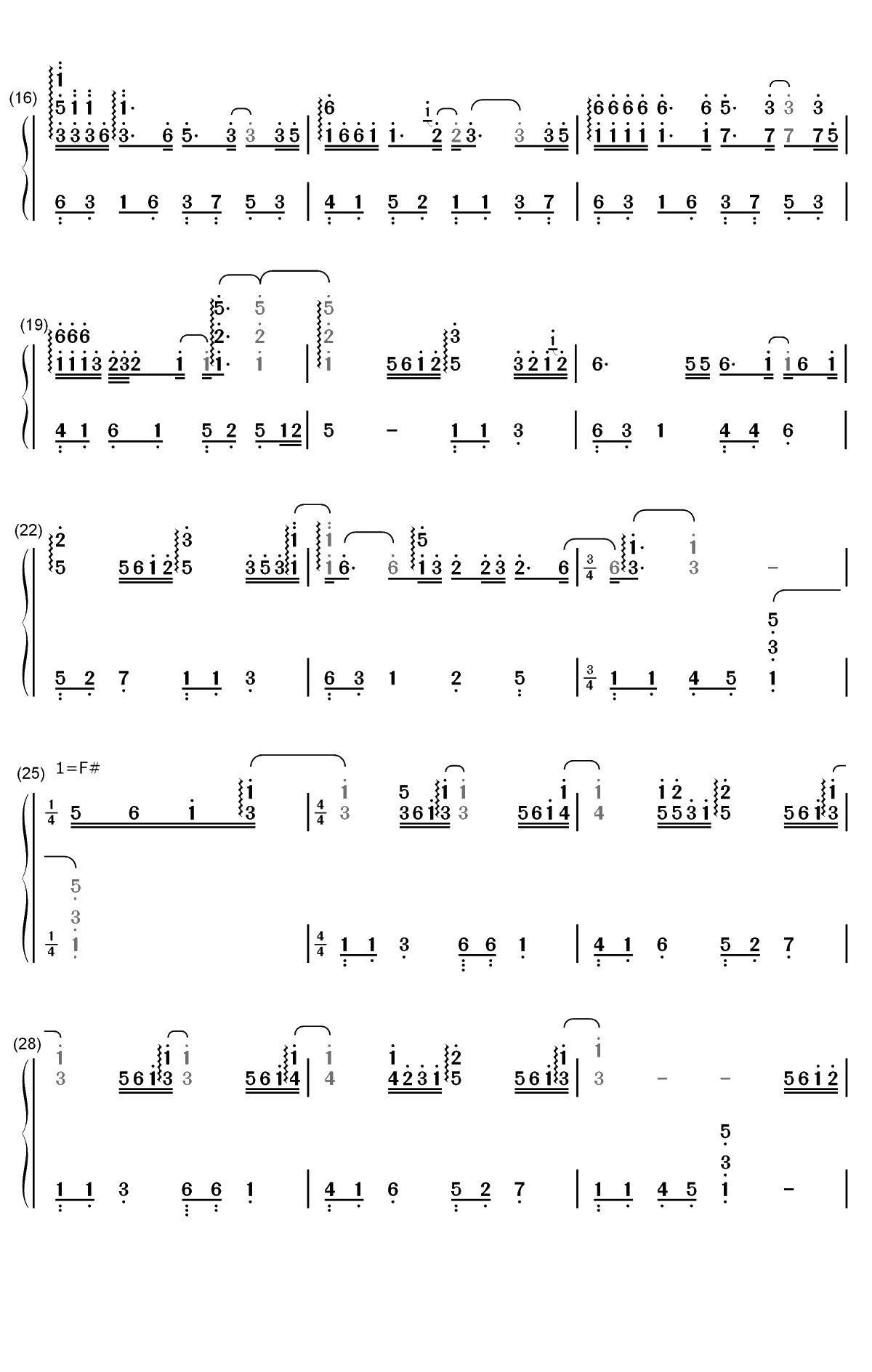 笑看风云-笑看风云主题曲双手简谱预览2
