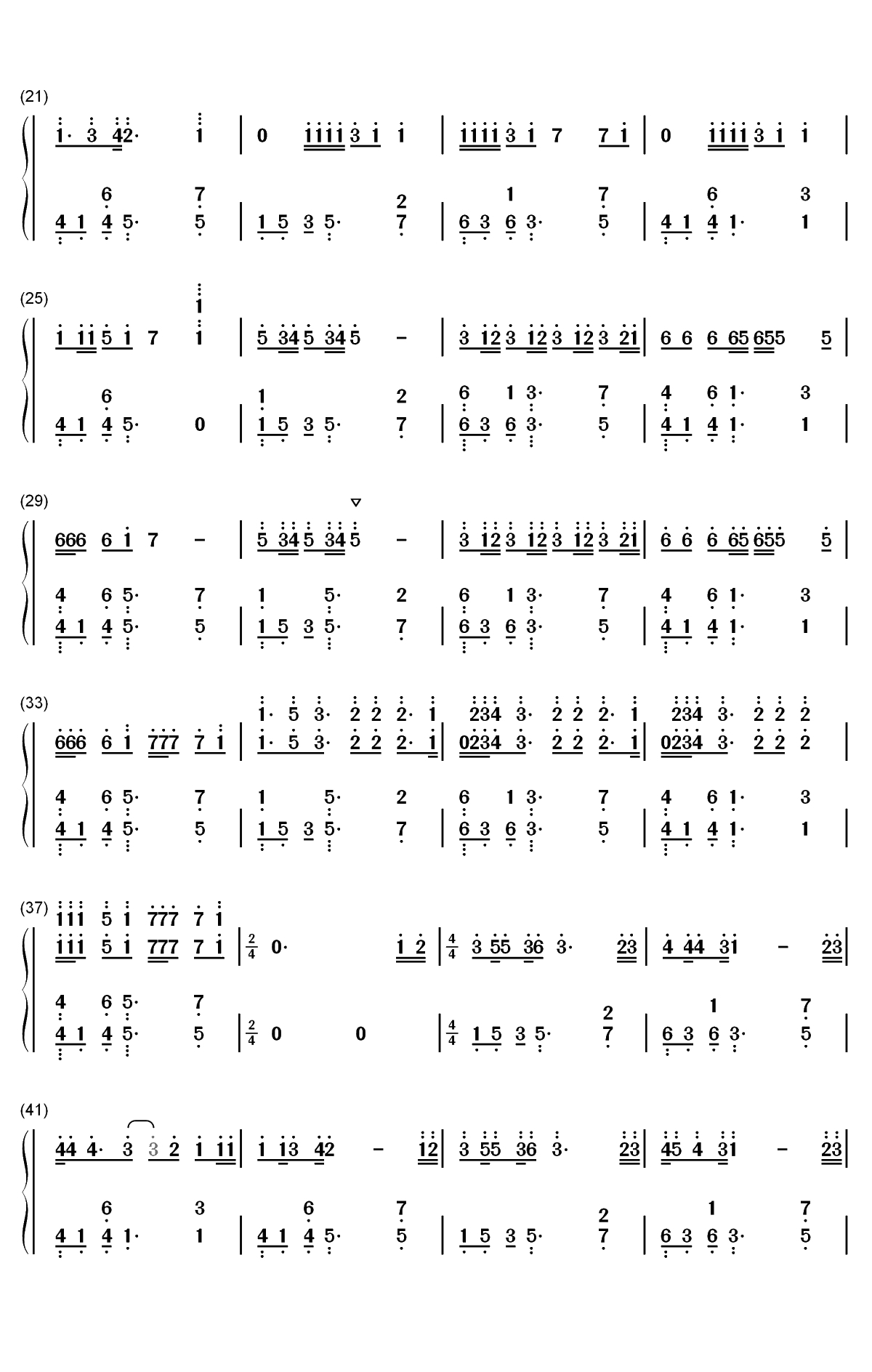 Memories-Maroon 5双手简谱预览2