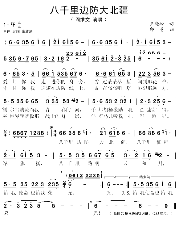 八千里边防大北疆（内蒙古军区军歌）(1)_原文件名：八千里边防大北疆1.gif