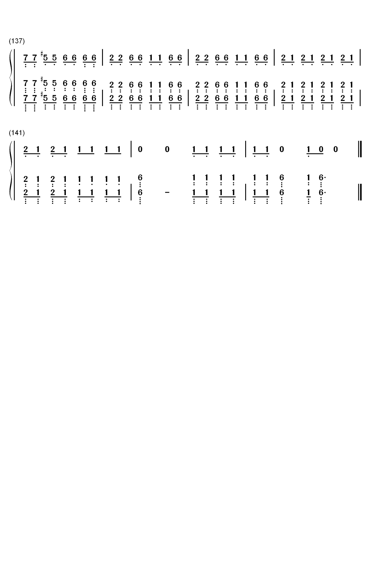 Out of the Black-我是谁没有绝对安全的系统OST双手简谱预览7