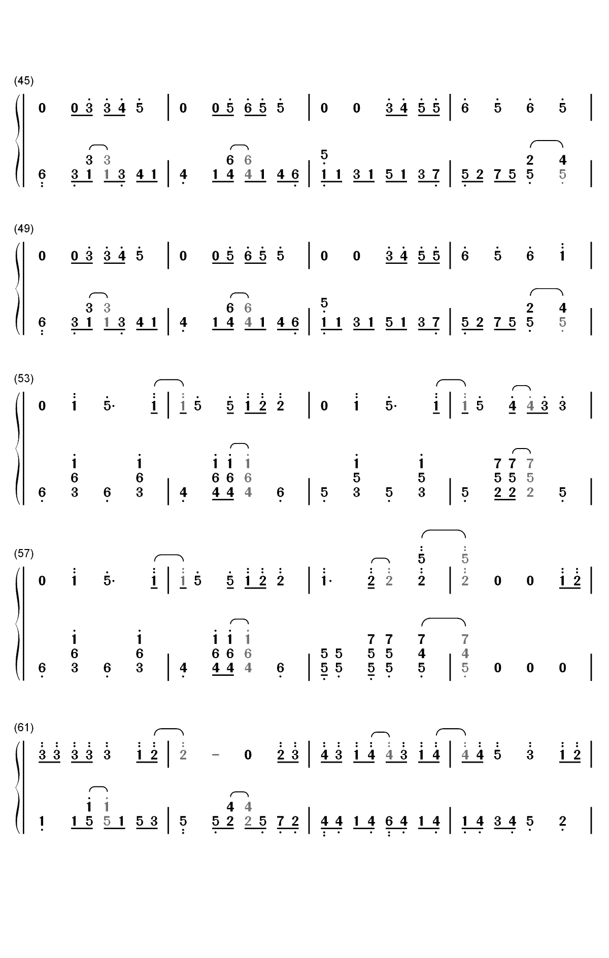 我的朋友-TFBOYS双手简谱预览3