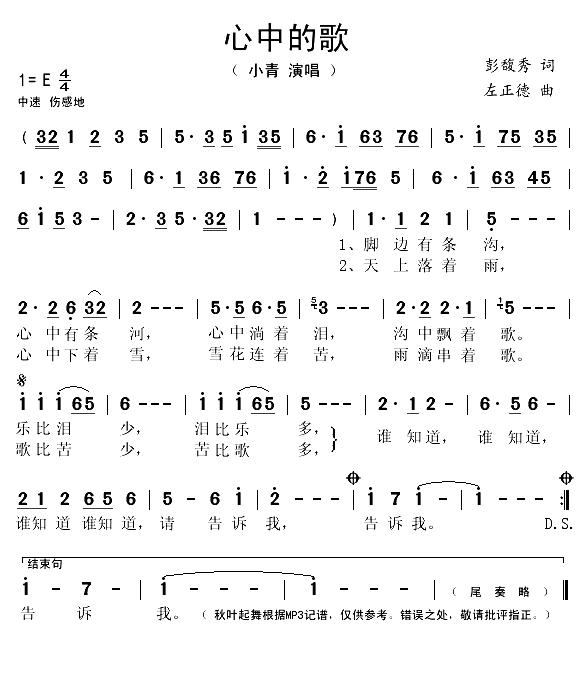 心中的歌（彭馥秀词 左正德曲）(1)_原文件名：心中的歌1.gif