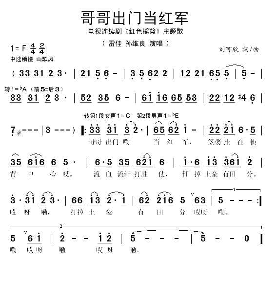 哥哥出门当红军（电视剧《《红色摇篮》主题曲）(1)_原文件名：哥哥出门当红军1.gif