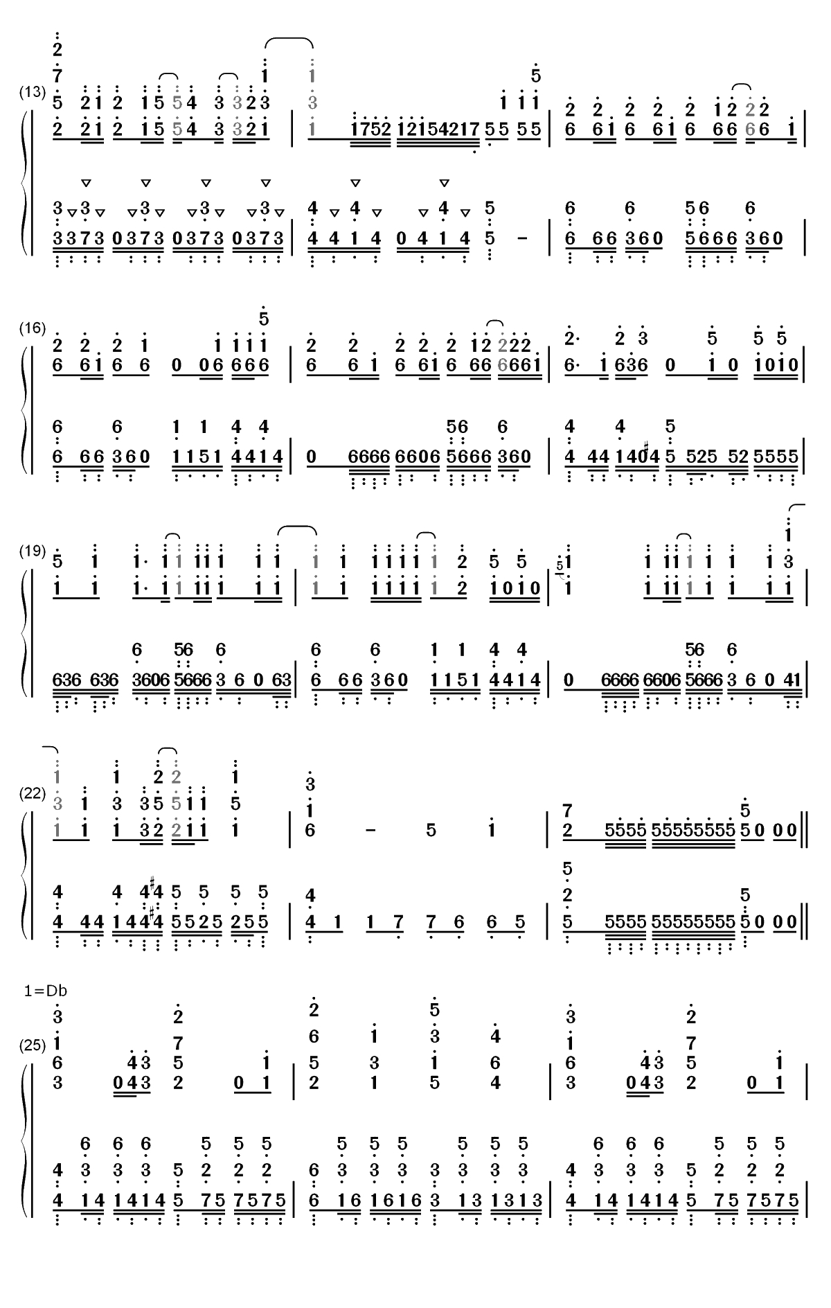 Chronos-食戟之灵神之皿 OP双手简谱预览2