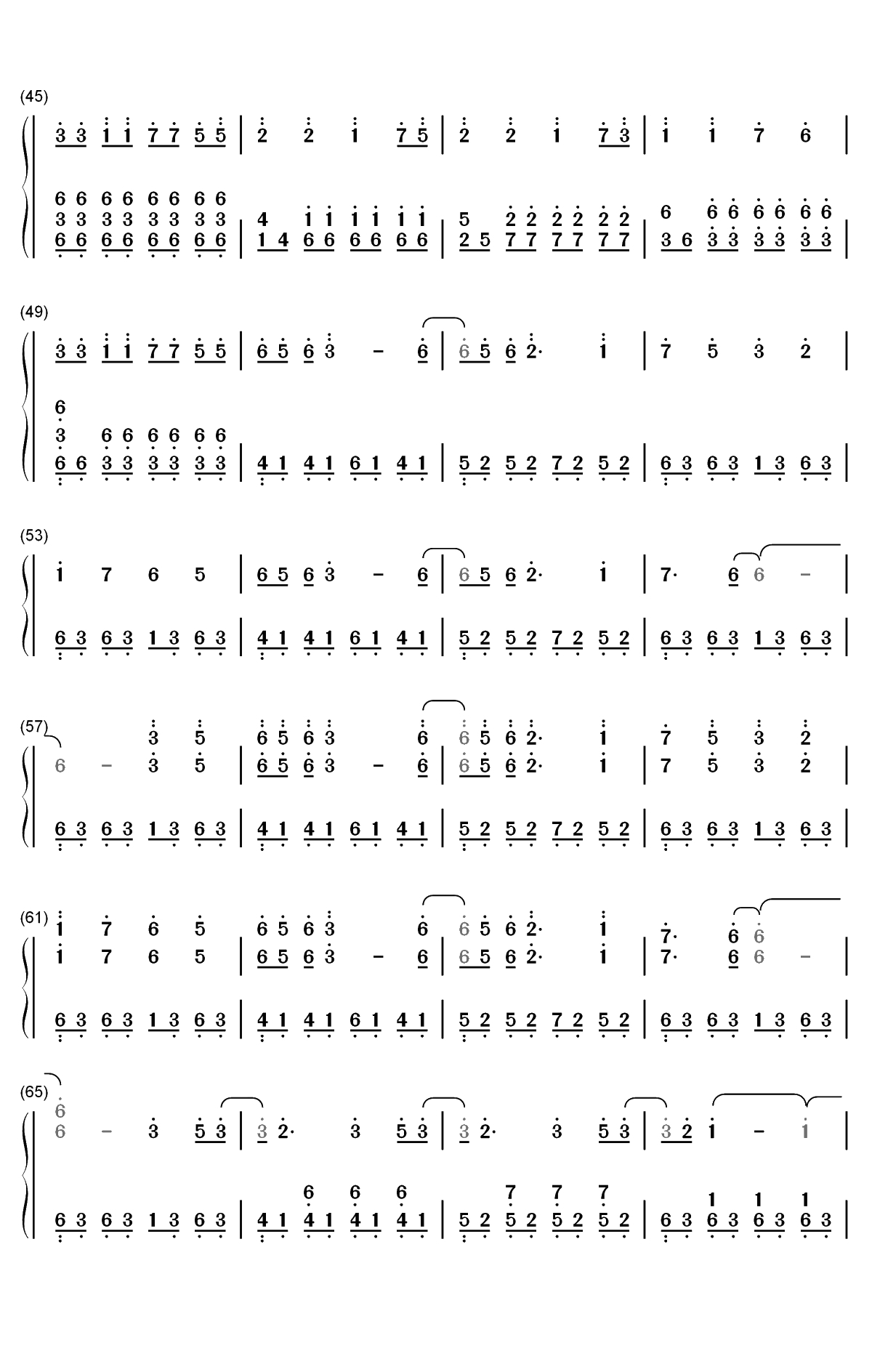 Illusionary Daytime-幻昼-完美钢琴版双手简谱预览3