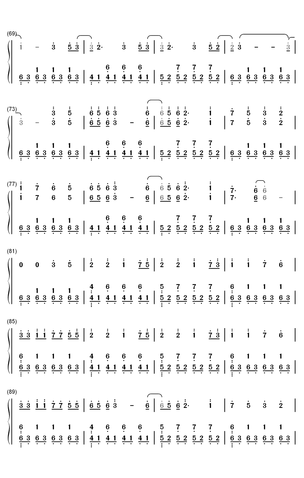 Illusionary Daytime-幻昼-完美钢琴版双手简谱预览4