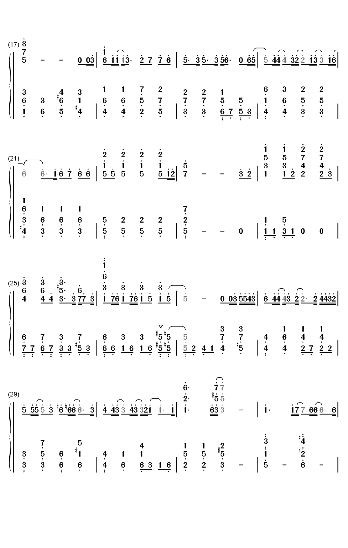 異人たちの時間-异人たちの时间-刺客守则ED双手简谱预览2
