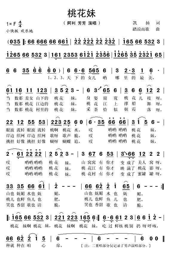 桃花妹（凯扬词 踏浪而歌曲）(1)_原文件名：桃花妹1.gif
