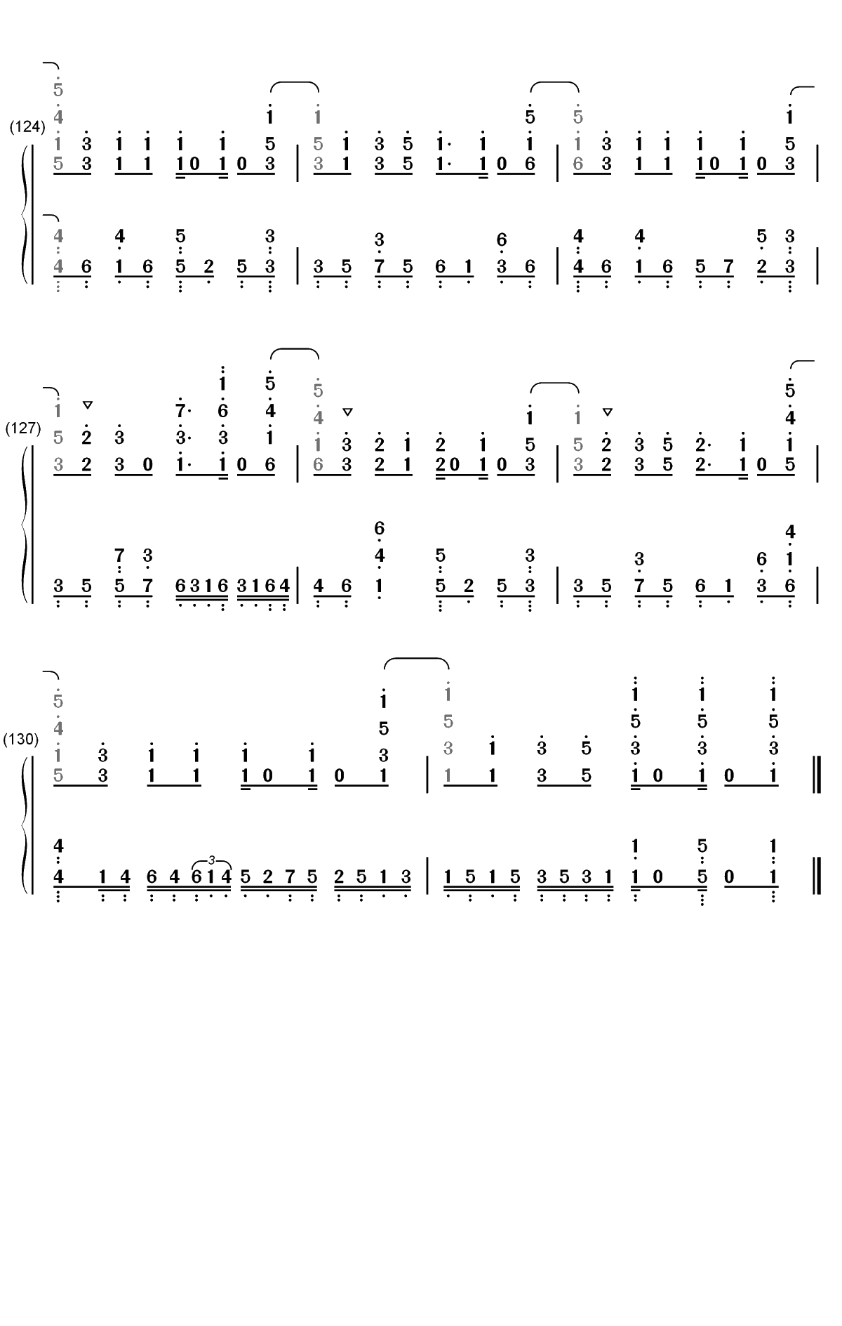 パパパ-喜欢本大爷的竟然就你一个OP双手简谱预览9