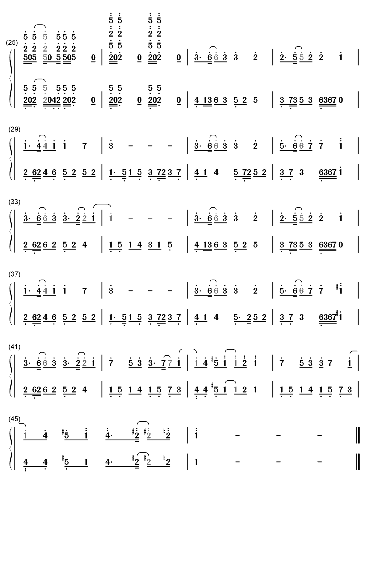 Dream of Our Generation-节奏天国BGM双手简谱预览2