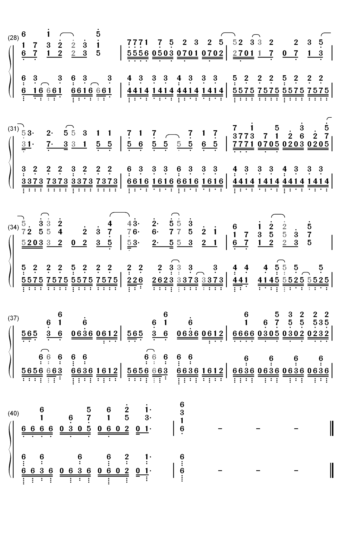 ROB THE FRONTIER-七大罪诸神的逆鳞OP双手简谱预览3
