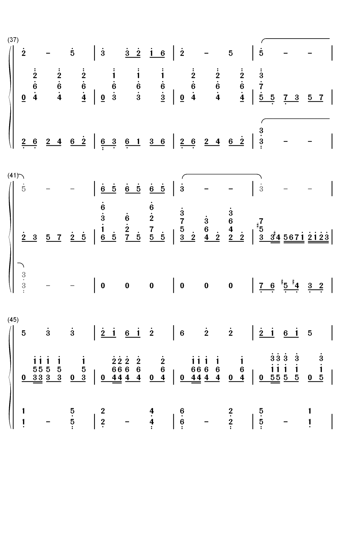 我爱祖国的蓝天-中国机长主题曲双手简谱预览4