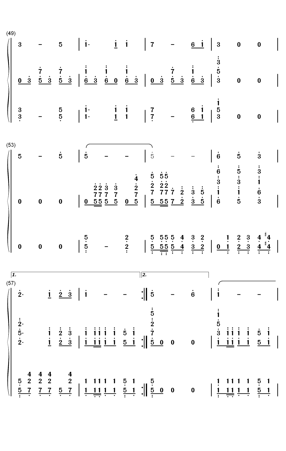 我爱祖国的蓝天-中国机长主题曲双手简谱预览5