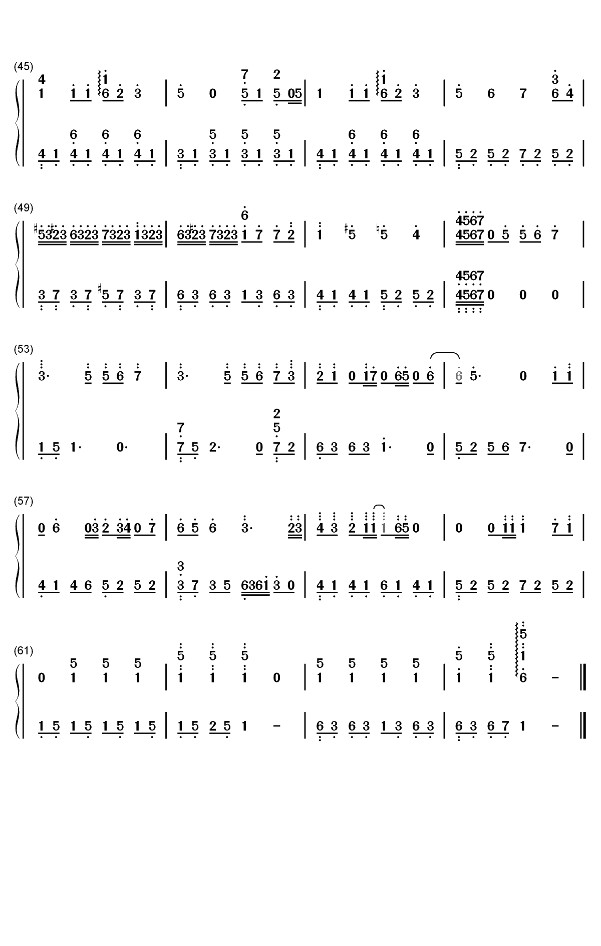 散场的拥抱-倪安东双手简谱预览3