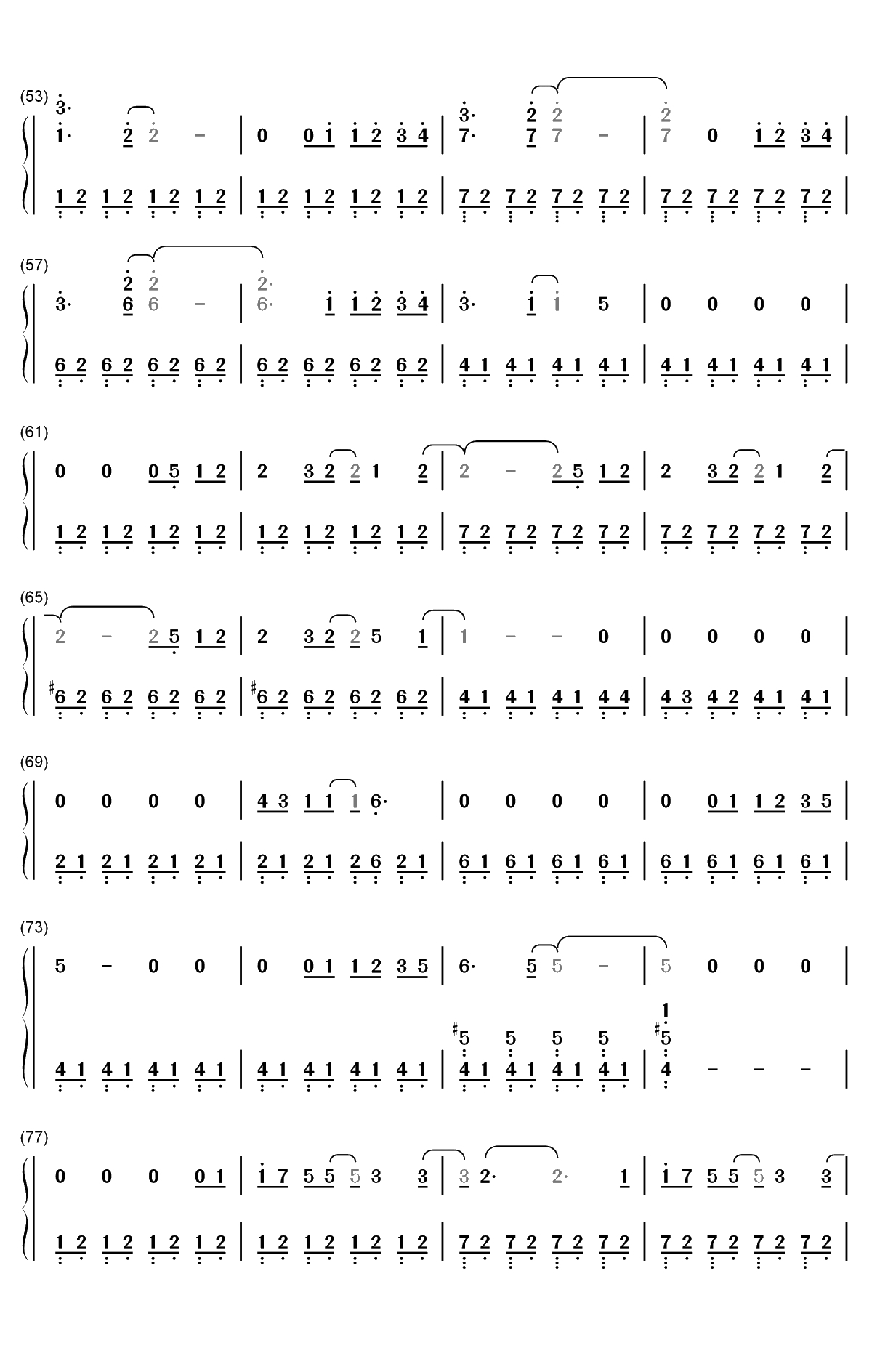 易碎的吻-王源双手简谱预览3