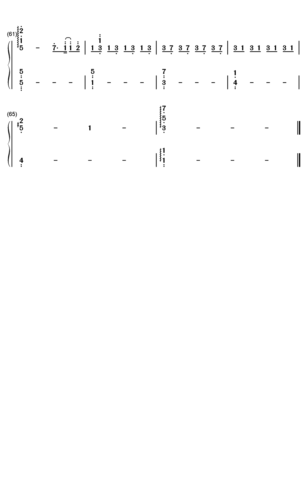 从无到有-创业时代片尾曲双手简谱预览4