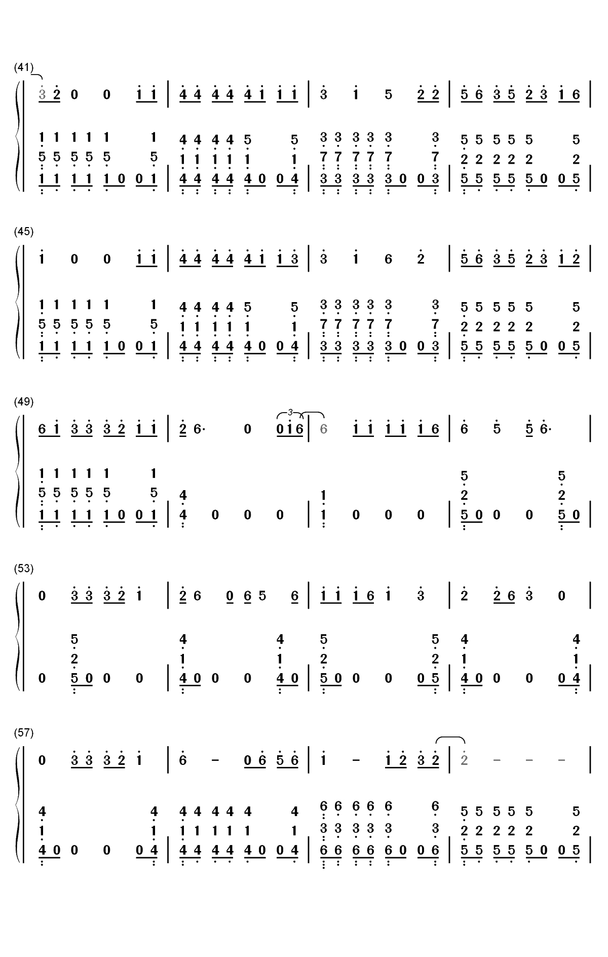 Wanted-OneRepublic双手简谱预览3