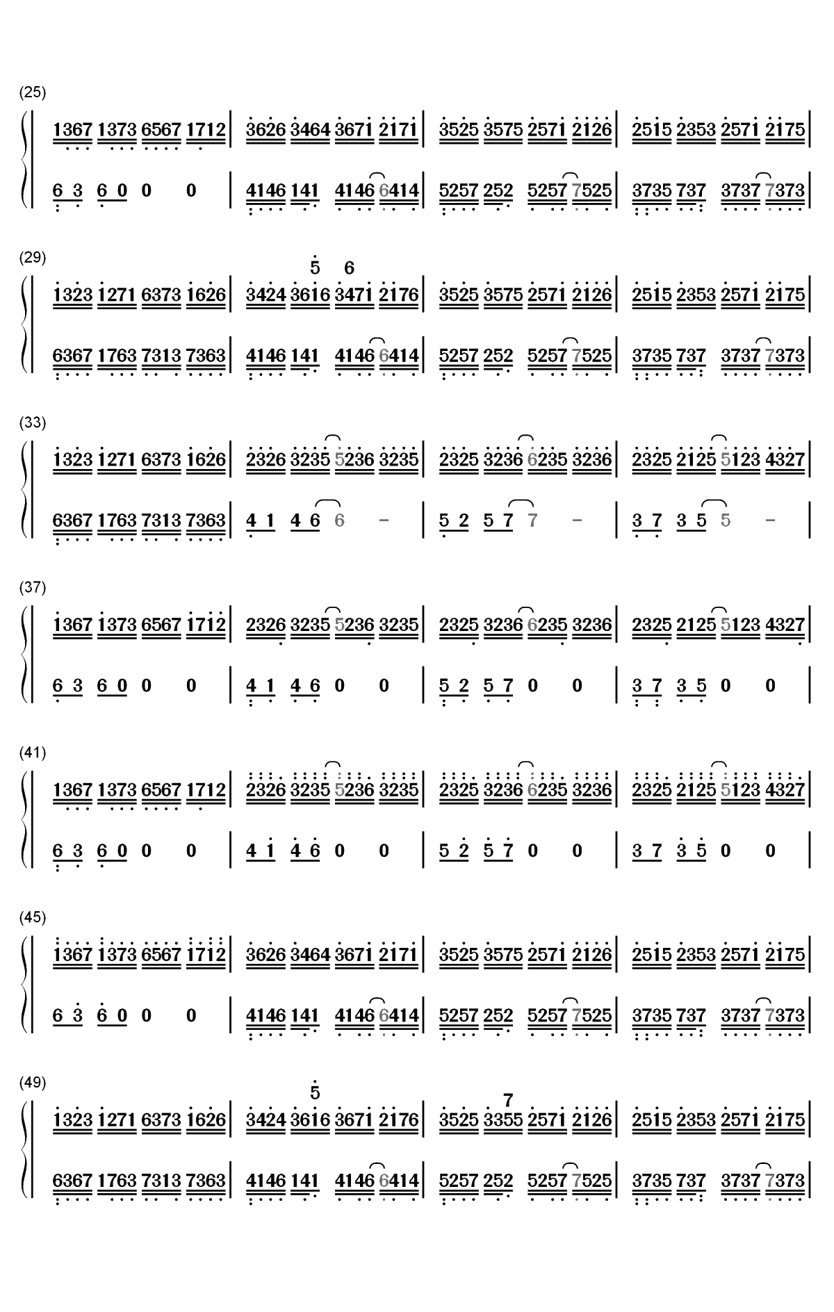 Somnambulating-羽肿双手简谱预览2