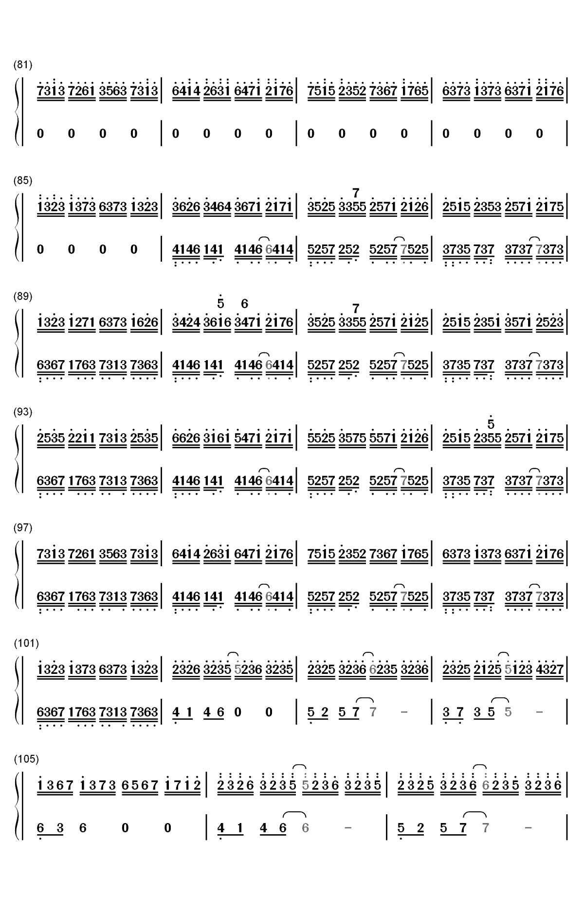 Somnambulating-羽肿双手简谱预览4