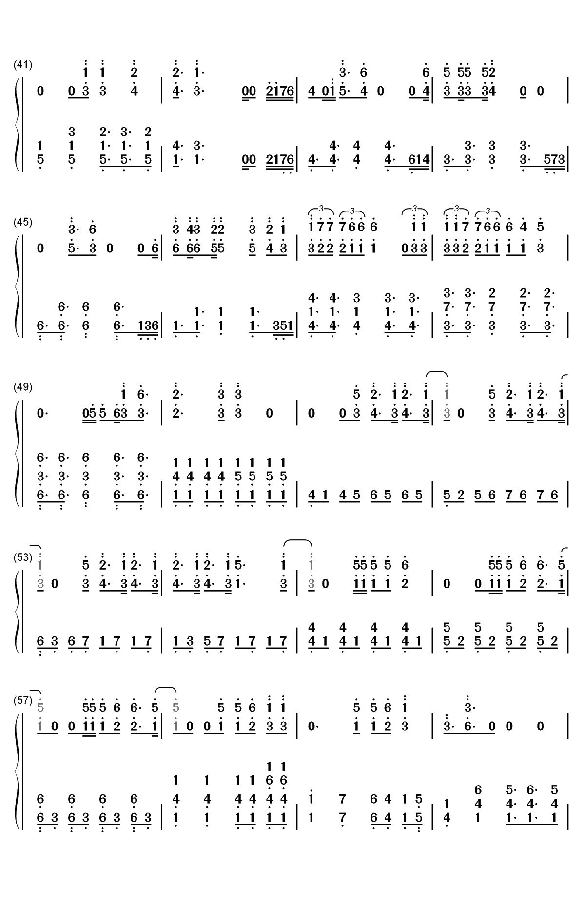 Feel Special-TWICE双手简谱预览3
