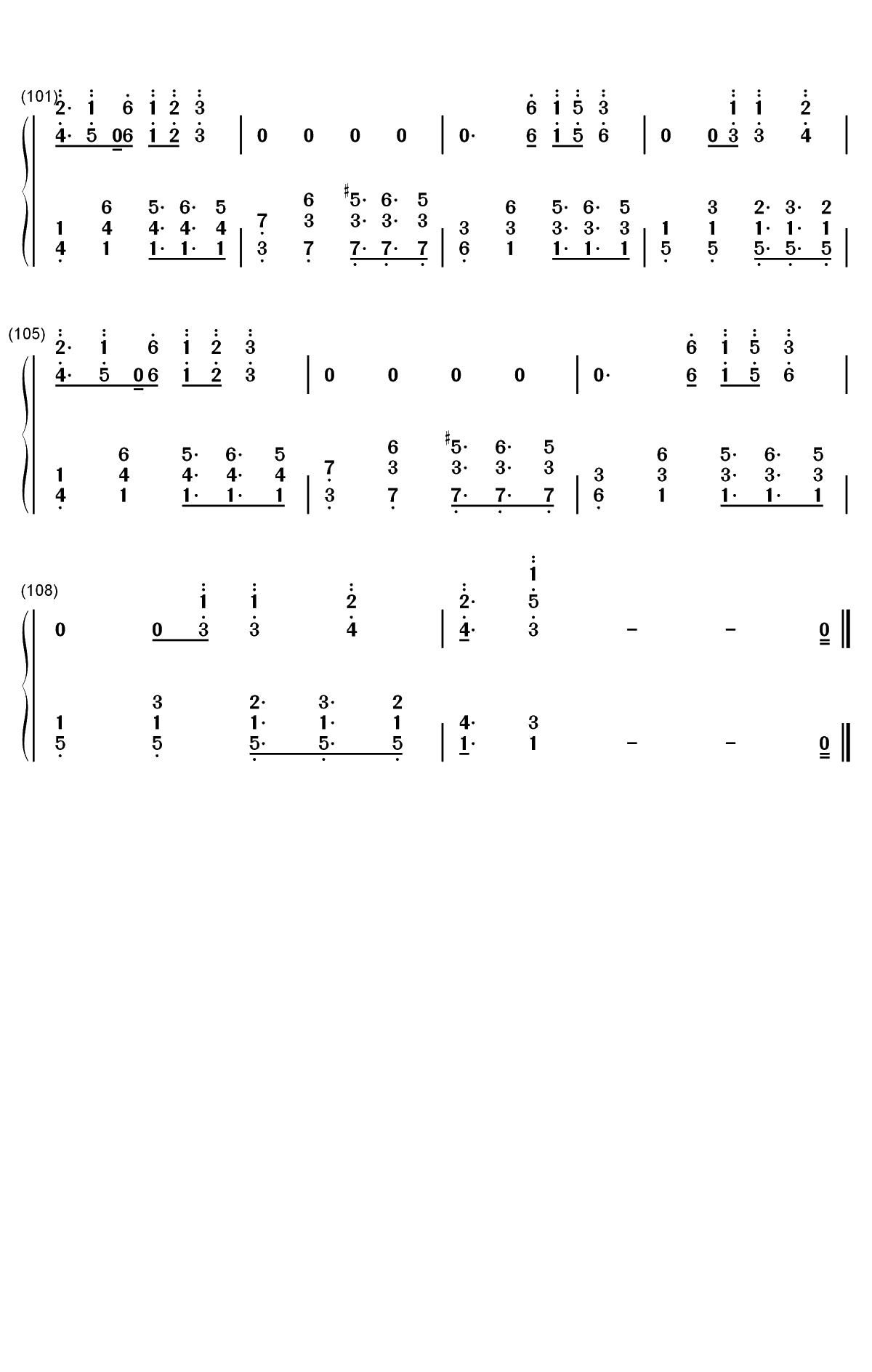 Feel Special-TWICE双手简谱预览6