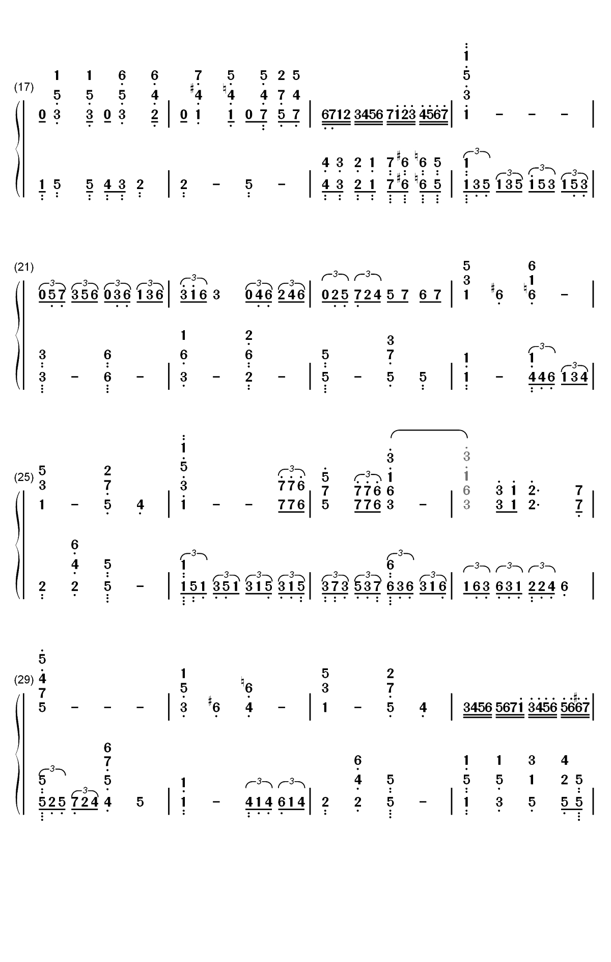 嘎俄丽泰-哈萨克民歌双手简谱预览2
