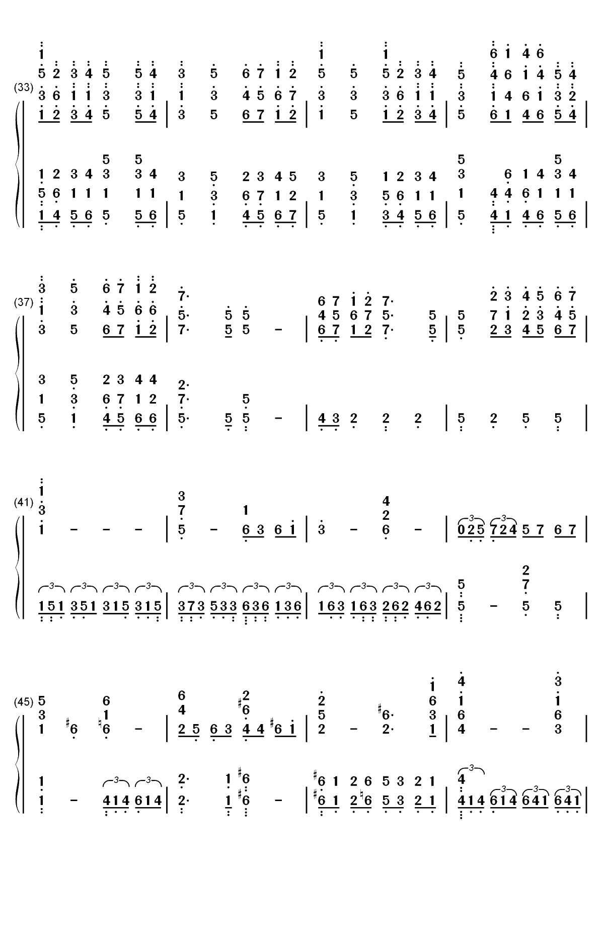 嘎俄丽泰-哈萨克民歌双手简谱预览3