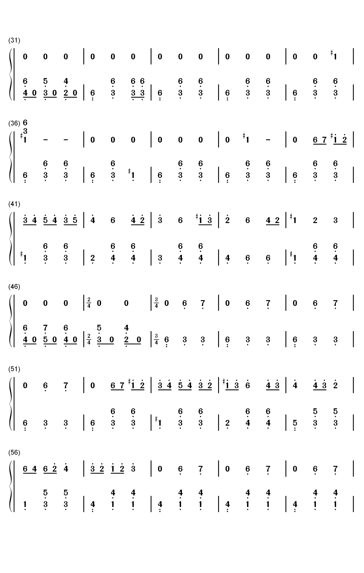 Orth Waltz-来自深渊OST双手简谱预览2