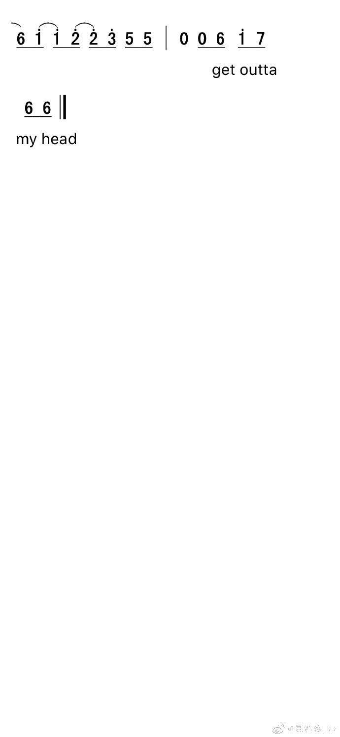 get outta of my head简谱-林彦俊演唱-耳机线_kk曲谱4