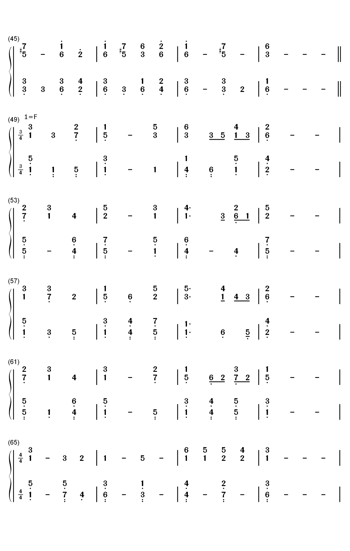Abide with Me-Eventide-与主同行双手简谱预览3