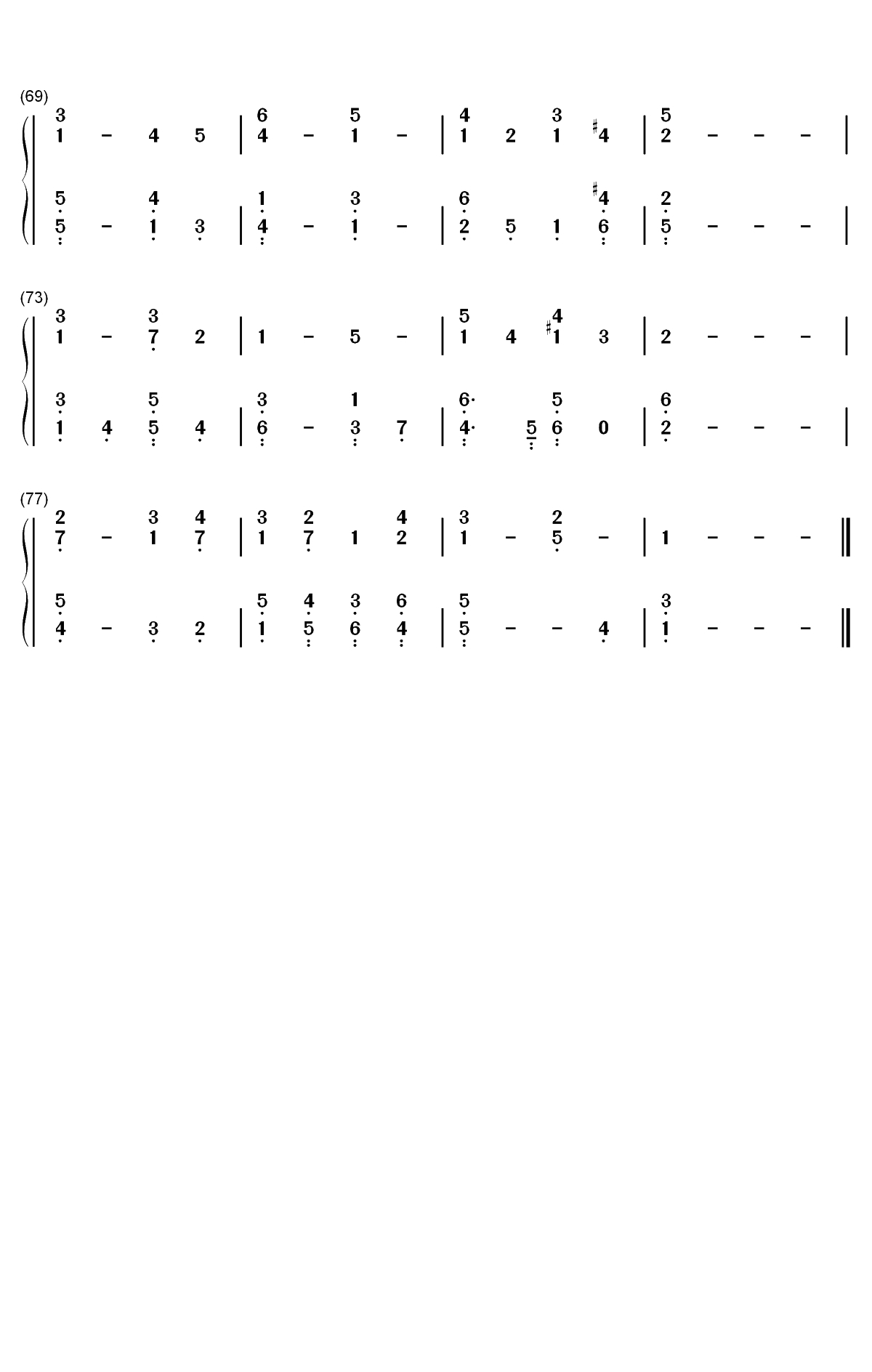 Abide with Me-Eventide-与主同行双手简谱预览4