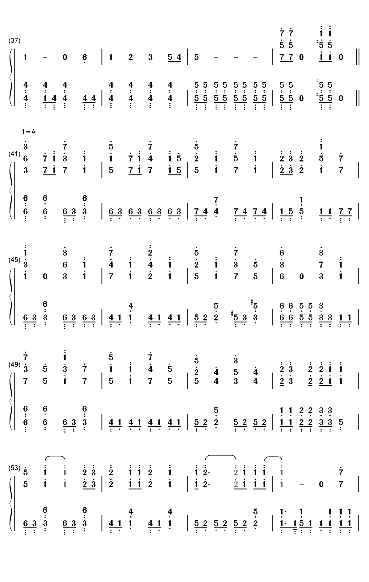 航海の唄-我的英雄学院第四季ED双手简谱预览3