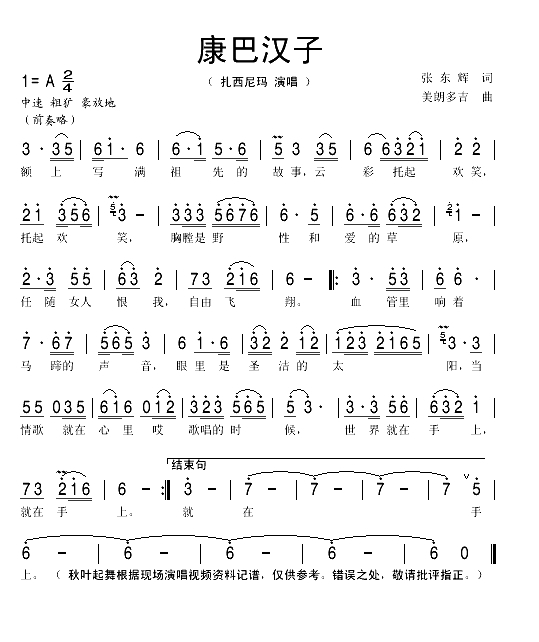 康巴汉子（张东辉词 美朗多吉曲）(1)_原文件名：康巴汉子1.gif