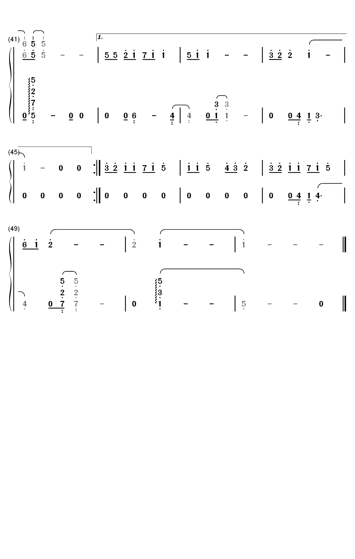 荣耀的战场-全职高手ED双手简谱预览3
