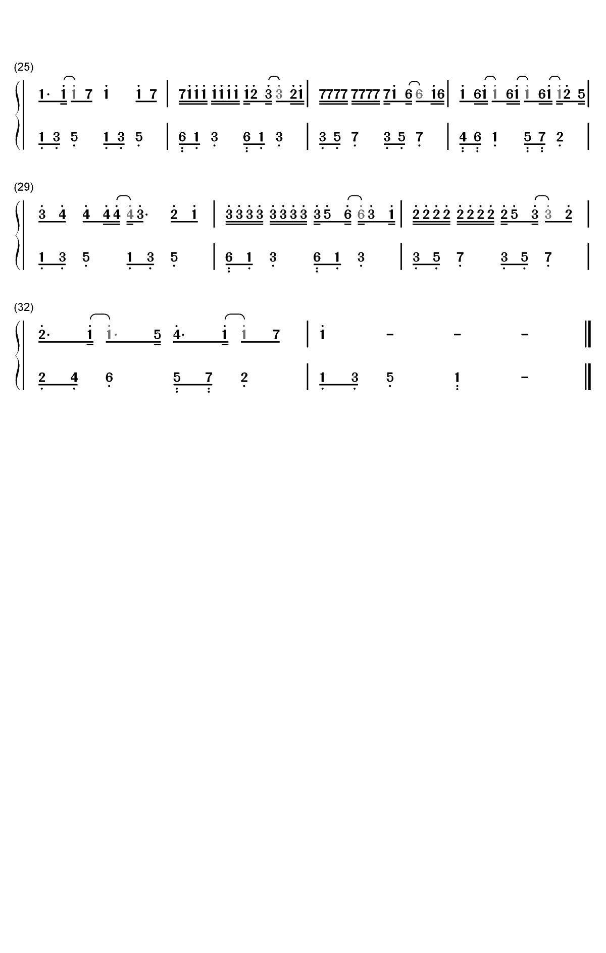 嚣张-你的一字一句犹如刀疤划心上-抖音热歌双手简谱预览2