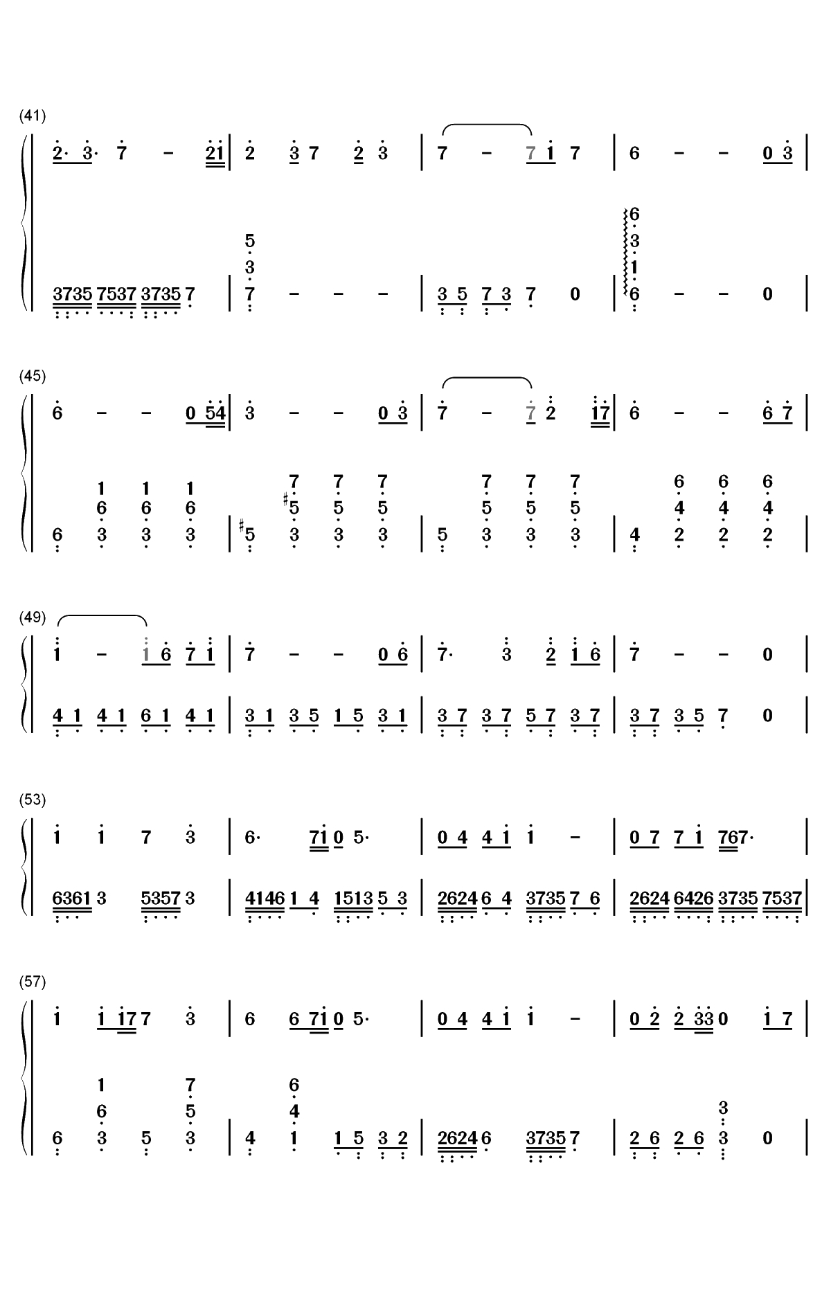 荒城渡-陈情令薛洋人物曲双手简谱预览3