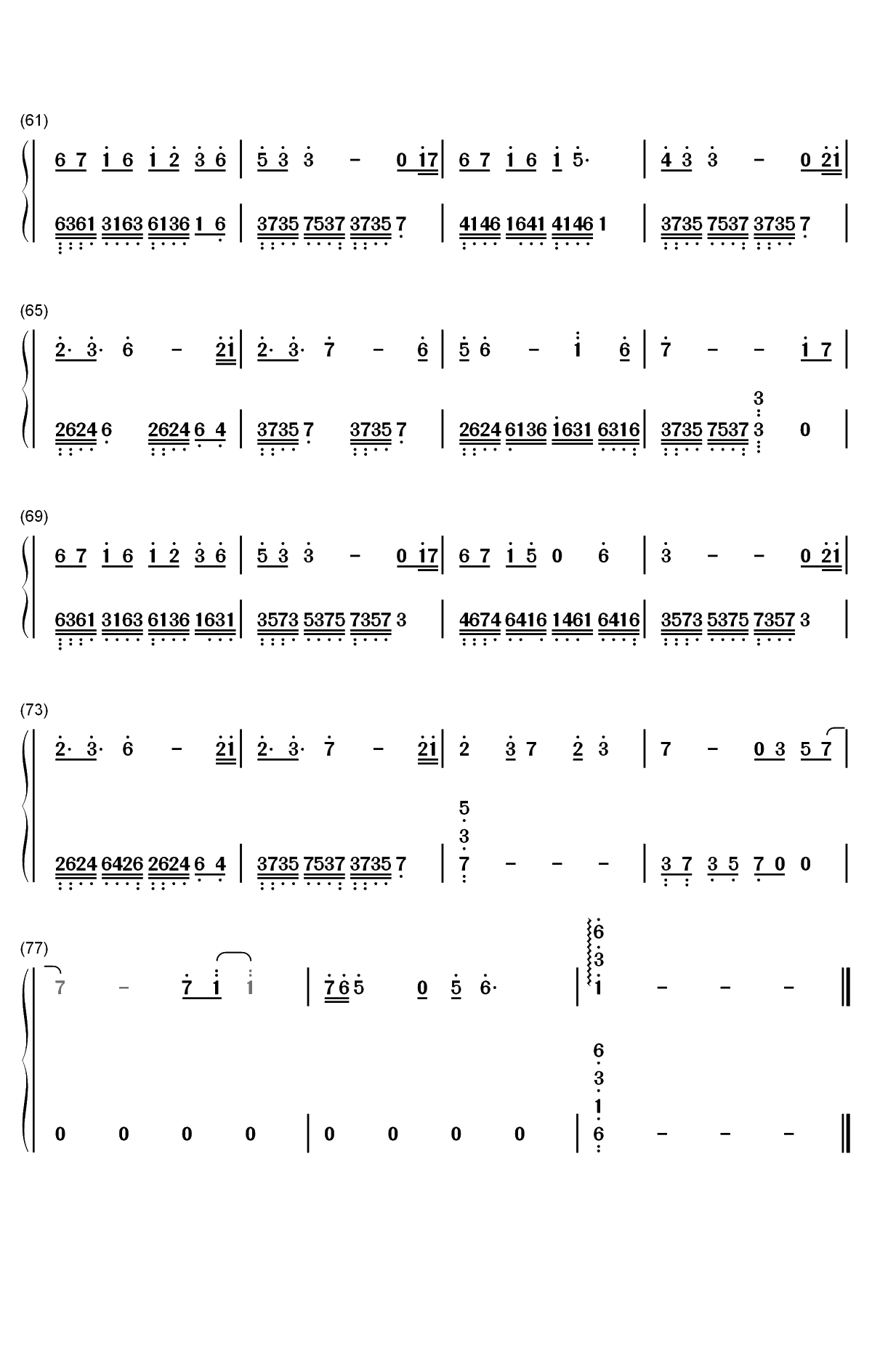 荒城渡-陈情令薛洋人物曲双手简谱预览4