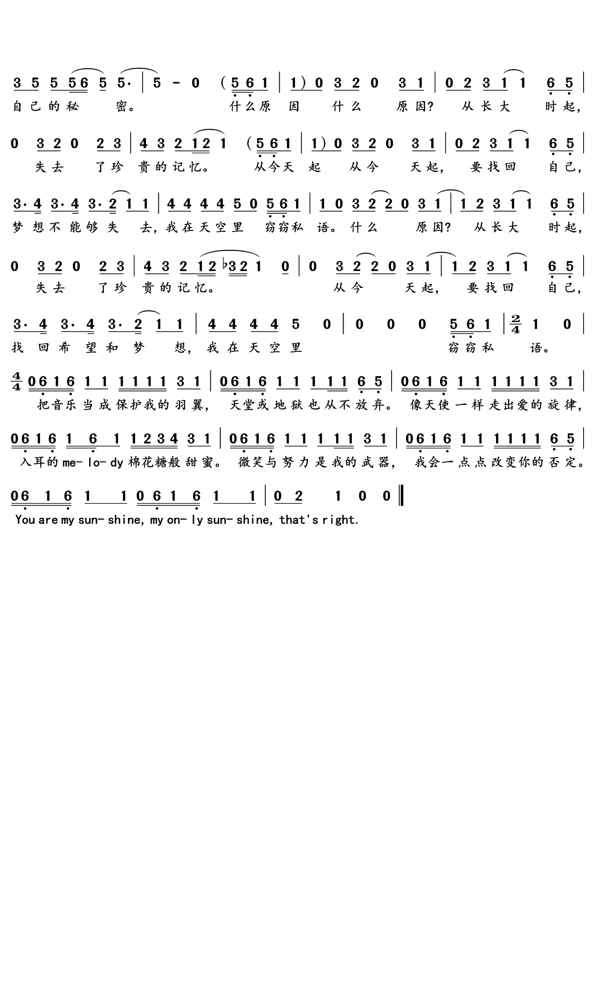 亚特兰蒂斯少女简谱(歌词)-SNH48/许杨/玉琢演唱-文艺小Eager记谱1