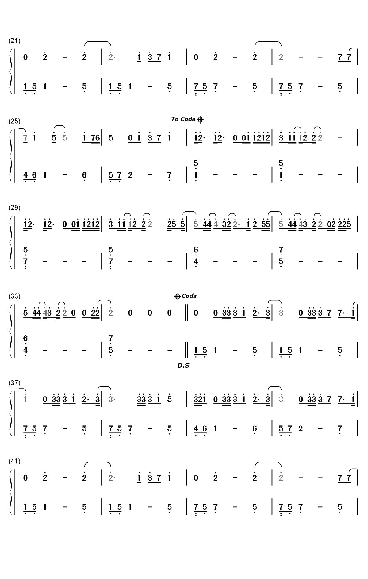 Empty Space-James Arthur双手简谱预览2