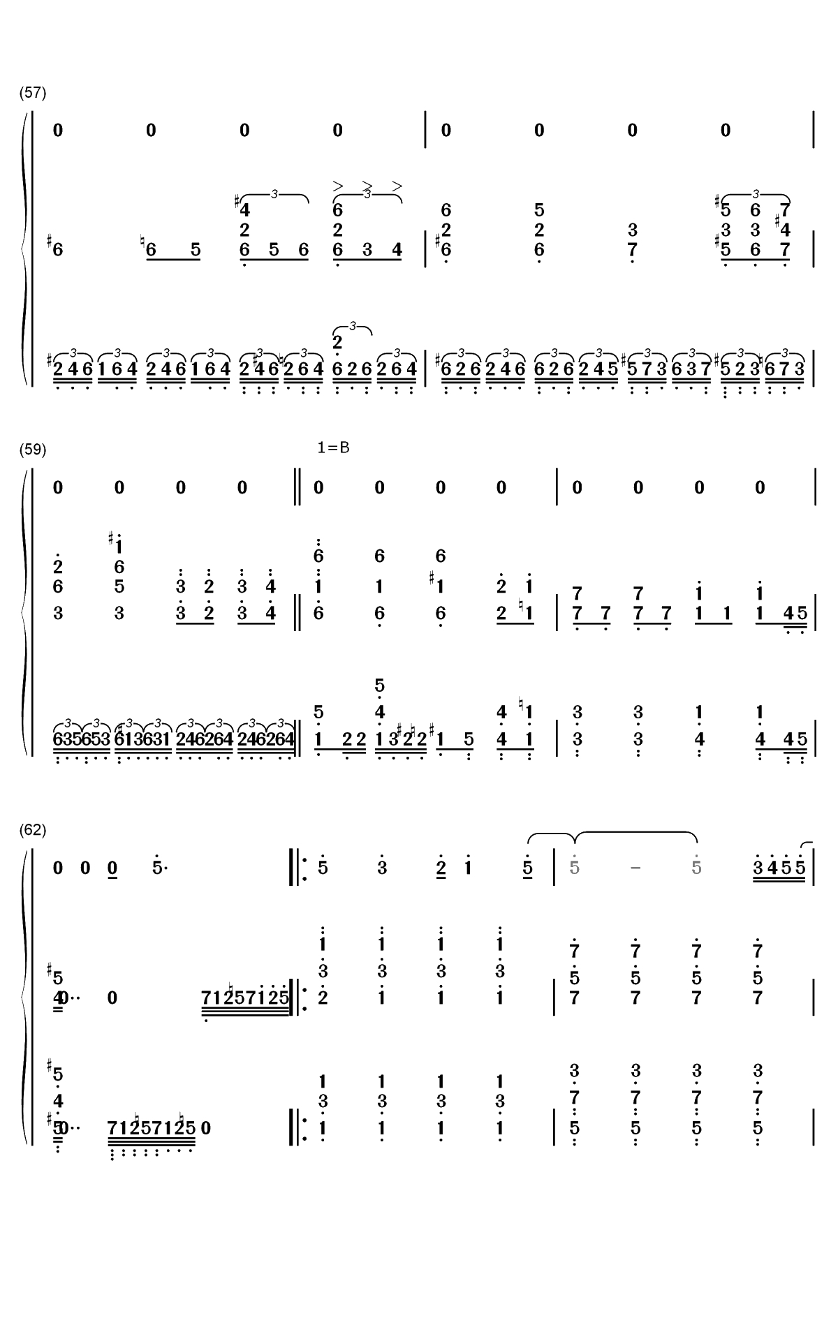 爱我还是他钢琴简谱-数字双手-陶喆6