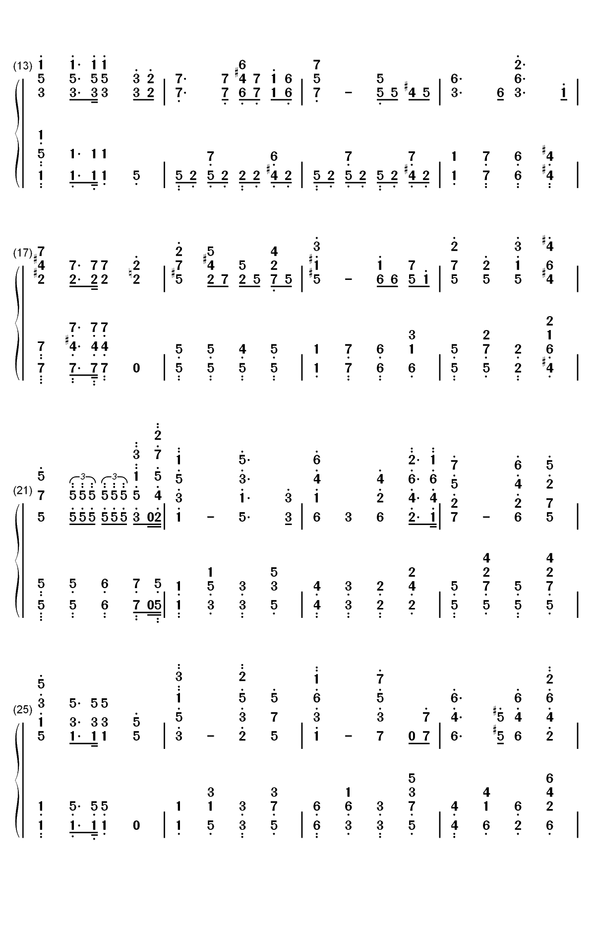 国际歌-L Internationale双手简谱预览2