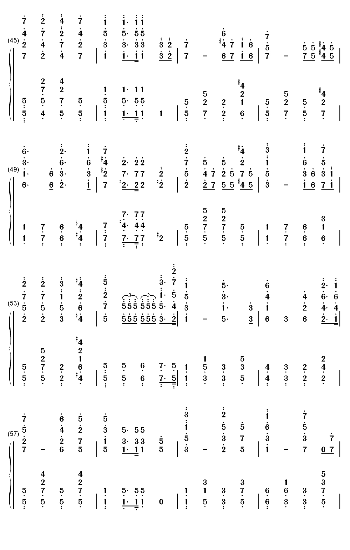 国际歌-L Internationale双手简谱预览4