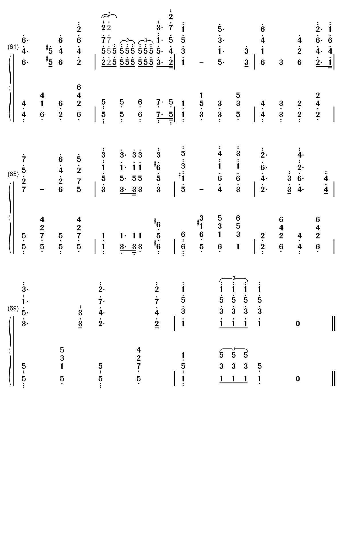 国际歌-L Internationale双手简谱预览5
