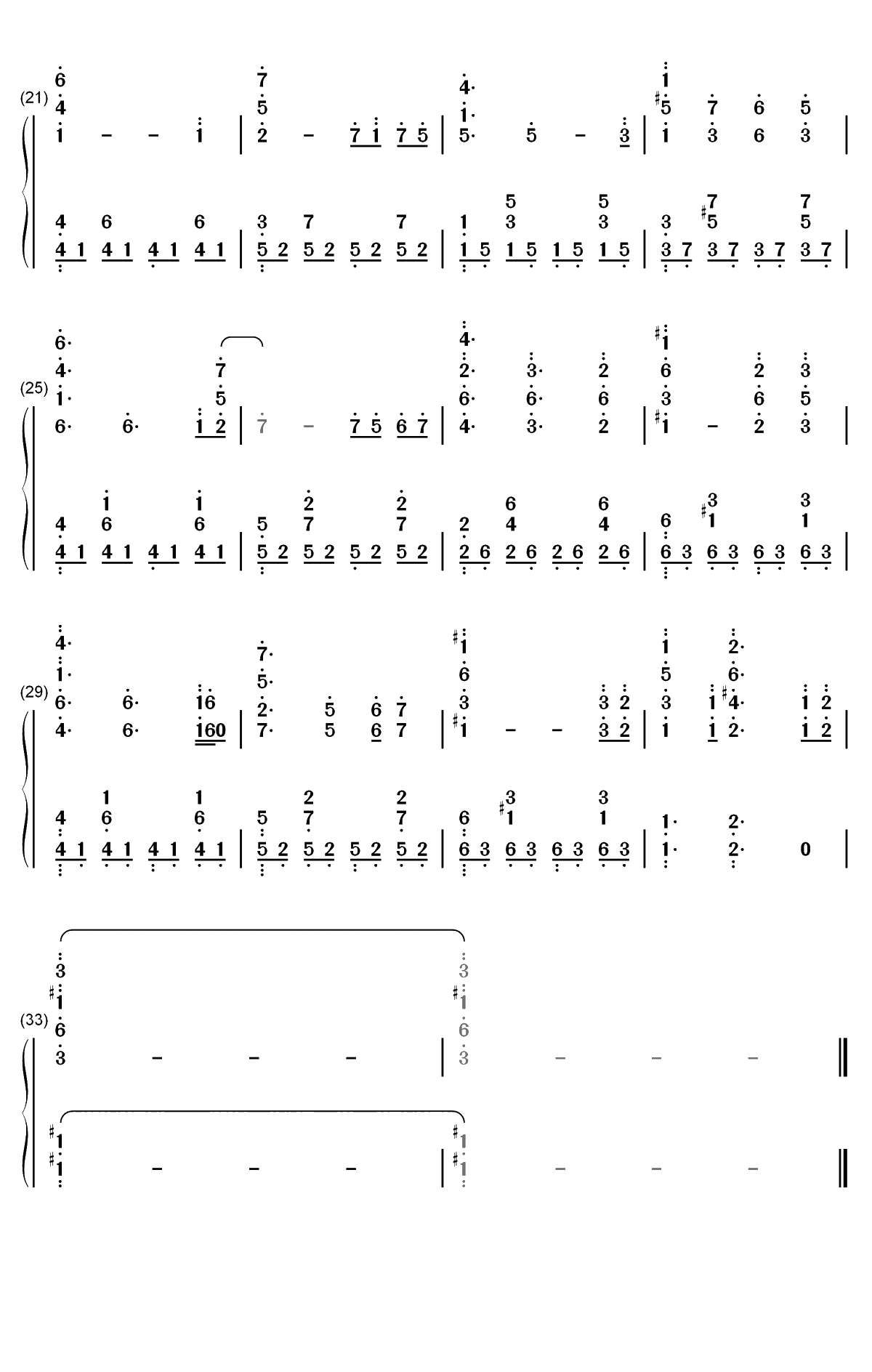 风舞-斗罗大陆ED双手简谱预览2