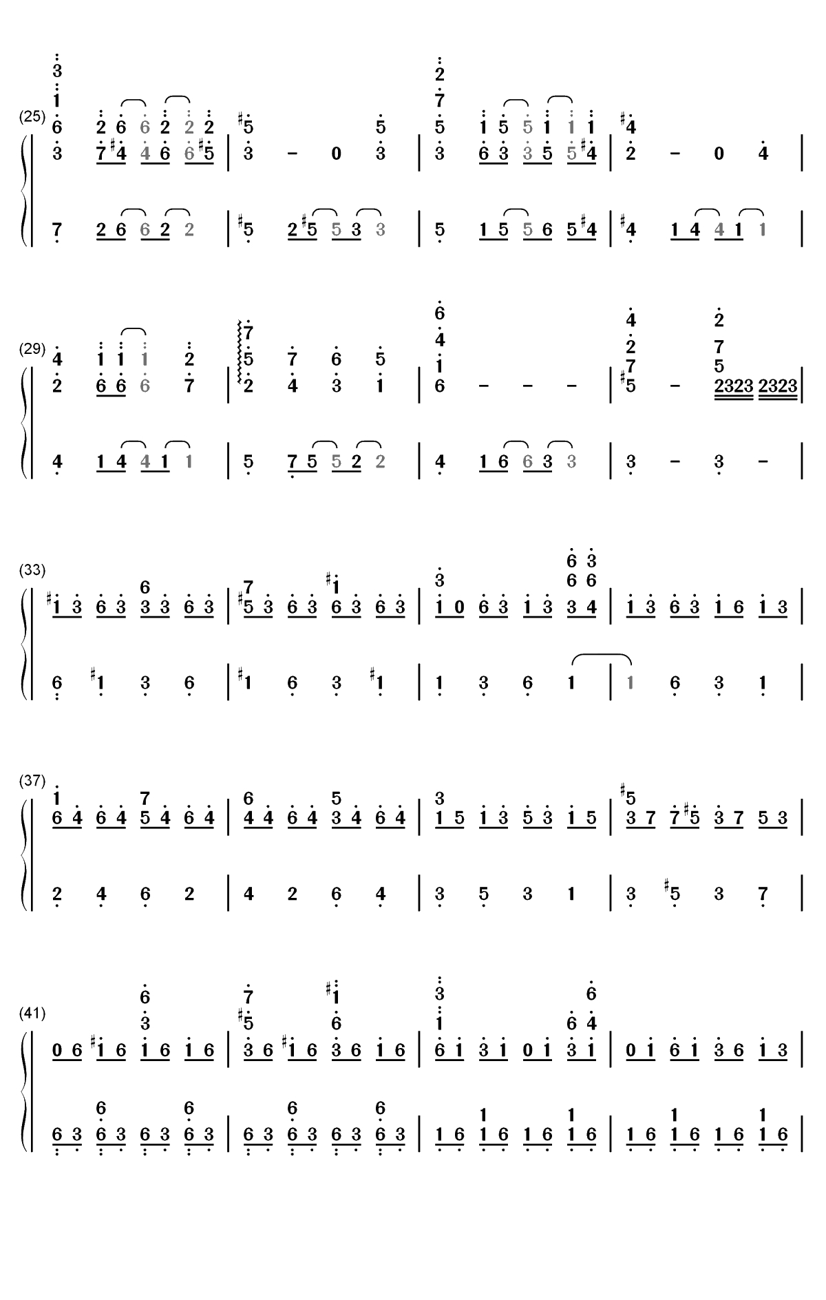 Share the light-刺客守则OP双手简谱预览3
