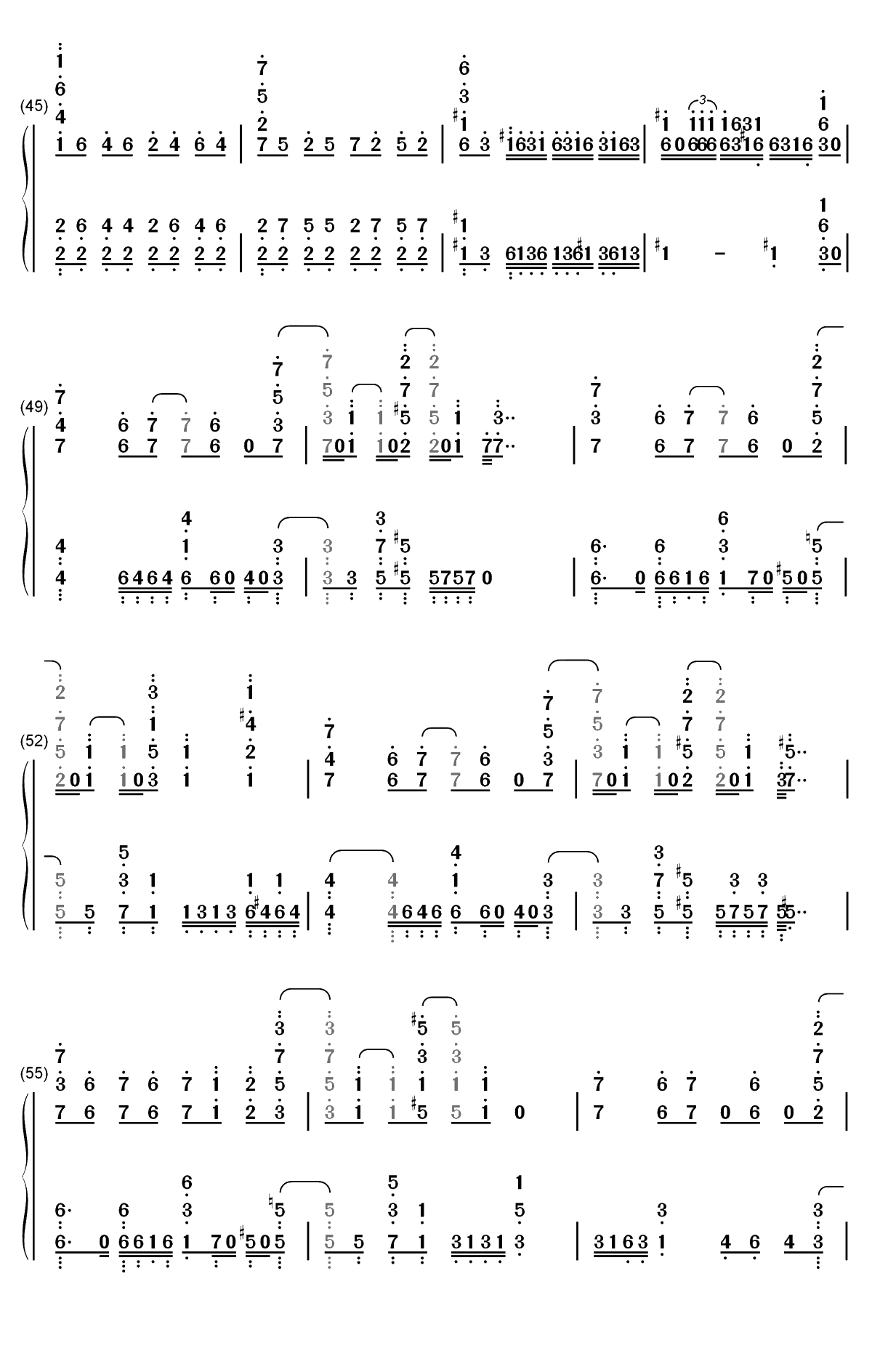Share the light-刺客守则OP双手简谱预览4