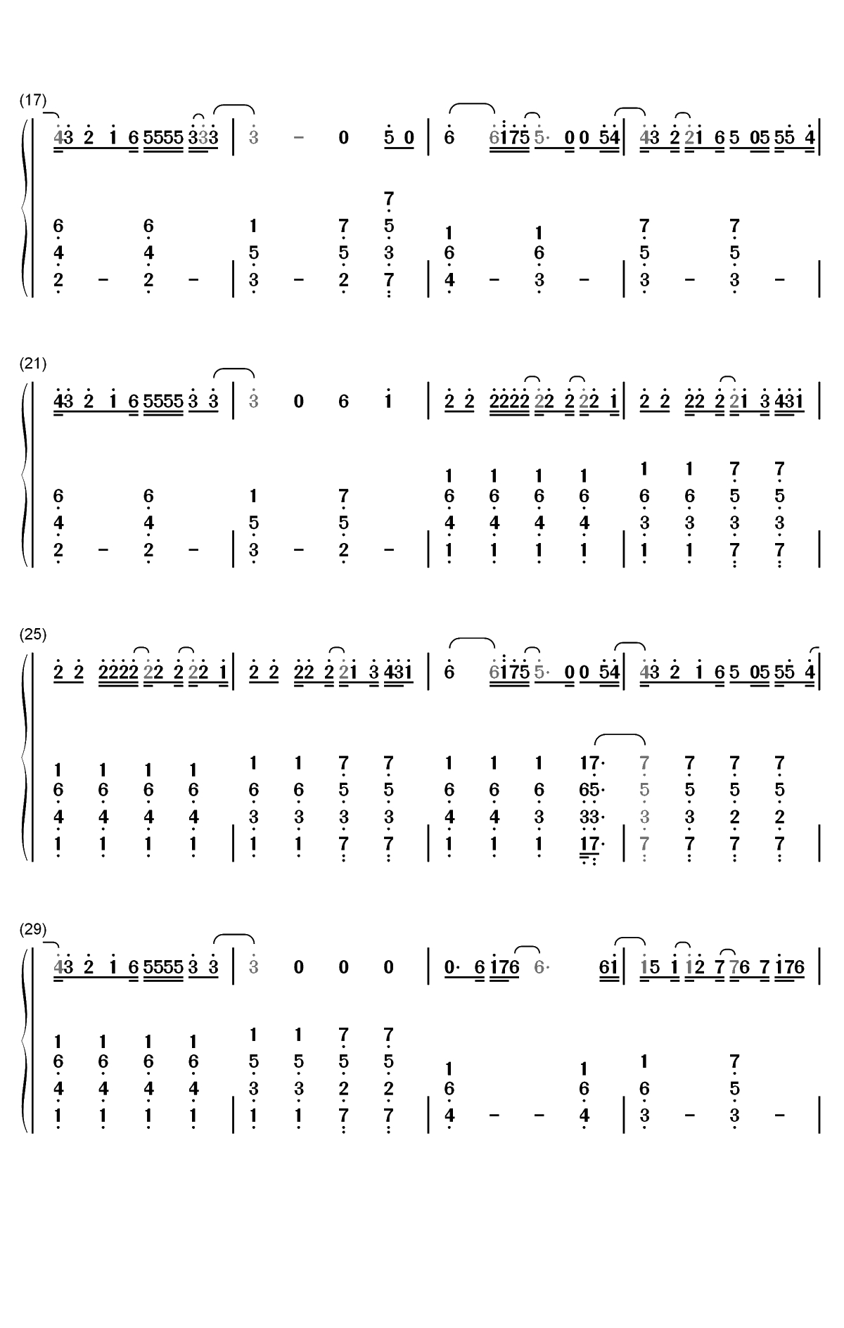 Graveyard-Halsey双手简谱预览2