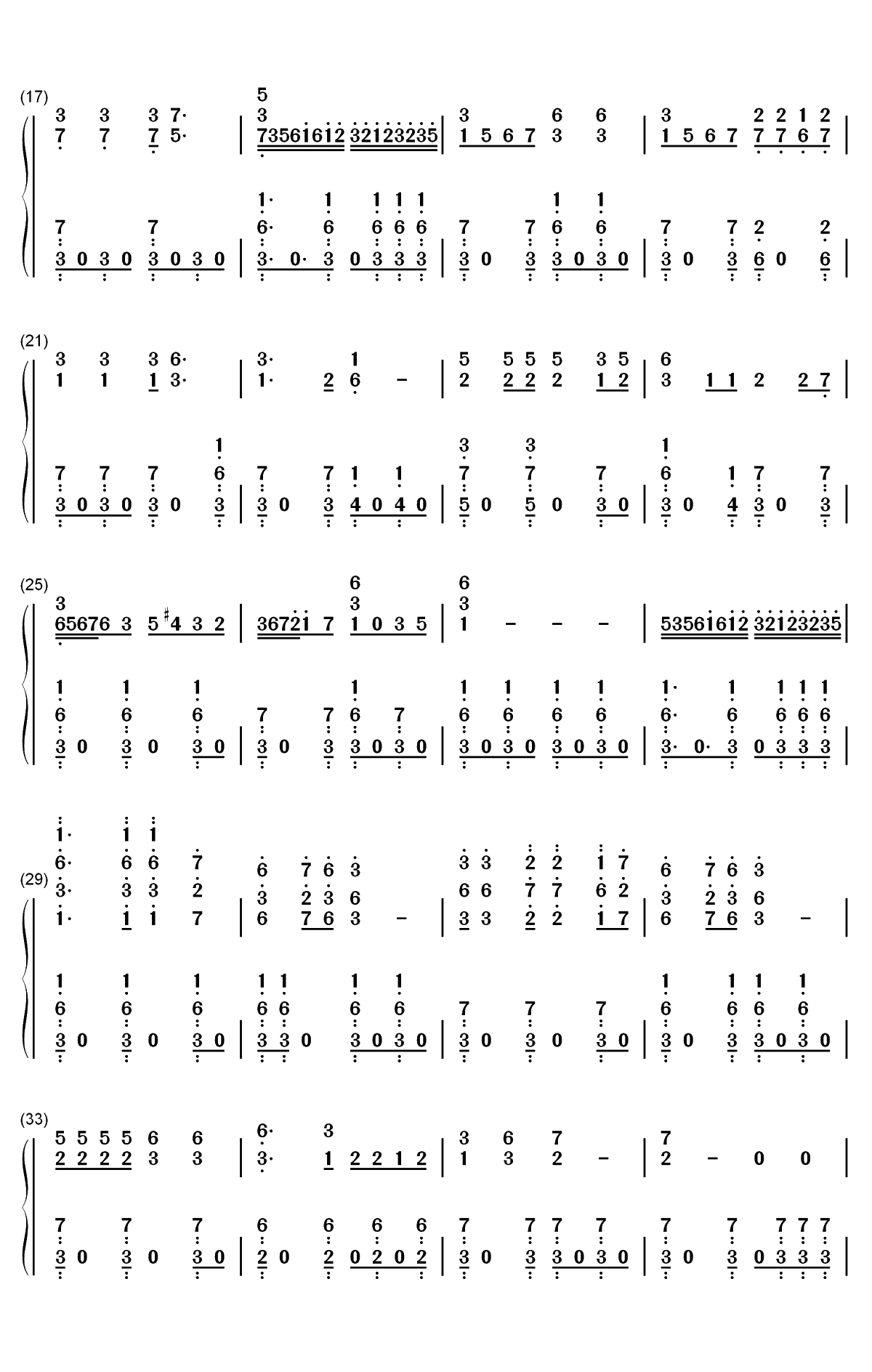 好日子-宋祖英双手简谱预览2